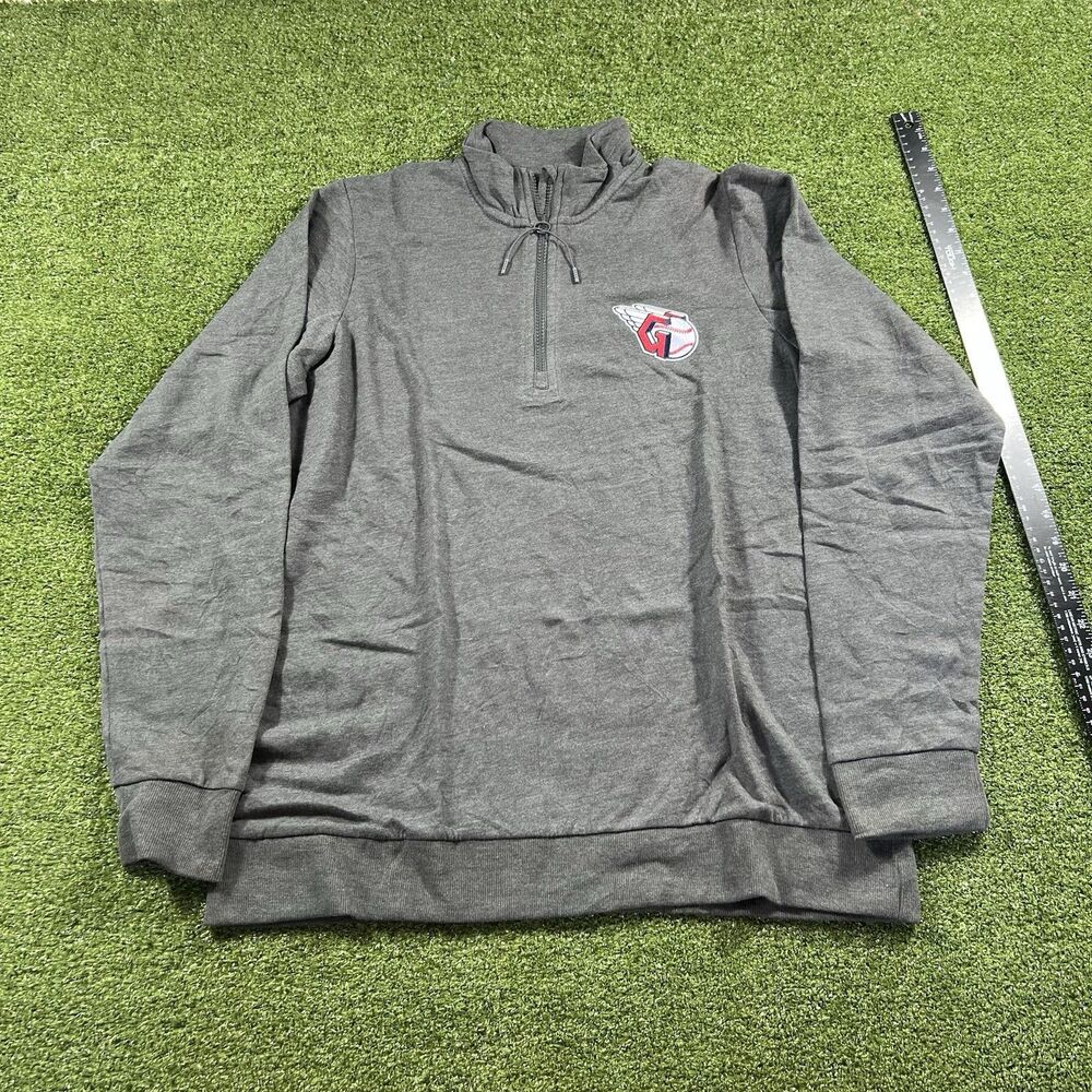 Cleveland Guardians Antigua 1/4 Zip Fleece Jacket Large Hoodie NWOT